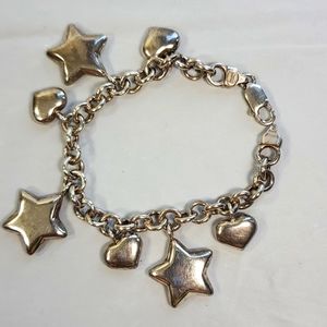 *925 Heart &Star charm bracelet